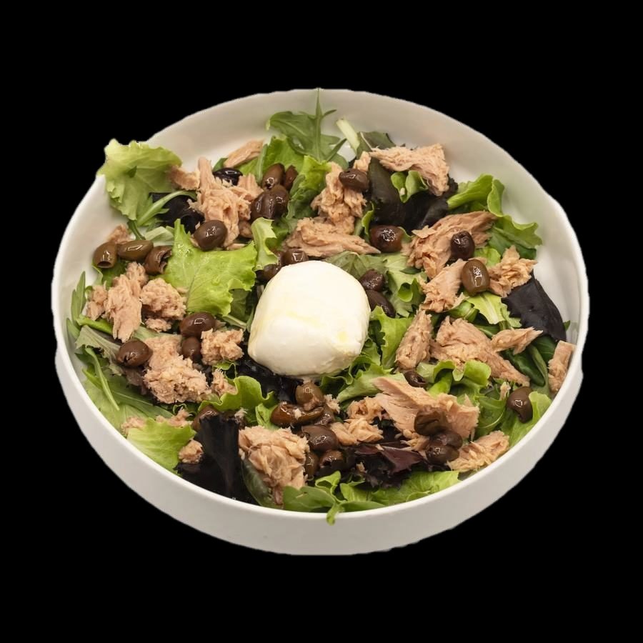 Insalatona con tonno, mozzarella e capperi