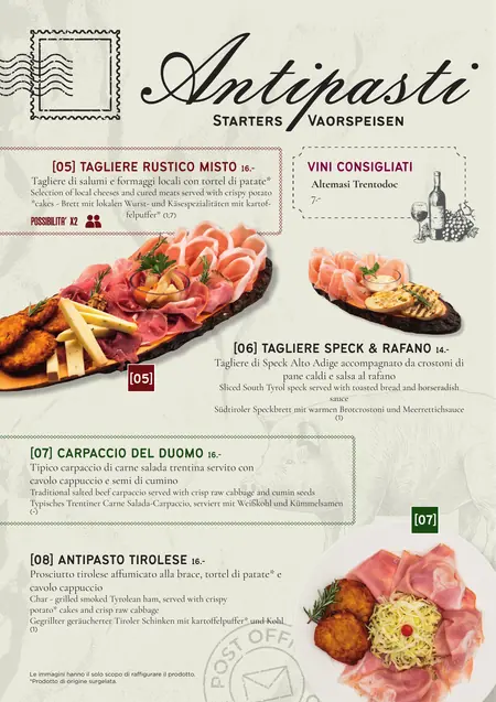 Menu, pagina 4